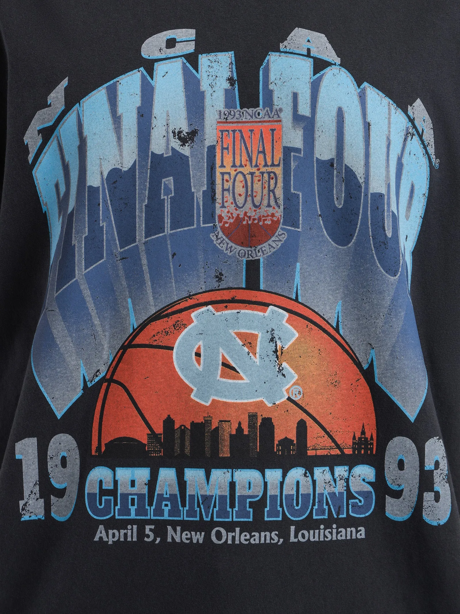 1993 UNC Final Four Champs T-Shirt in Black