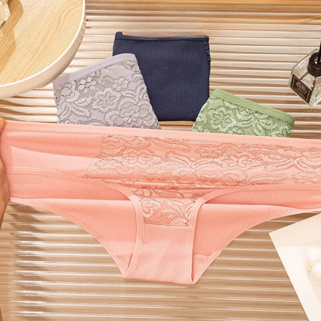 4 Pieces Set Japanese Style Women's Breathable and Comfortable Panties