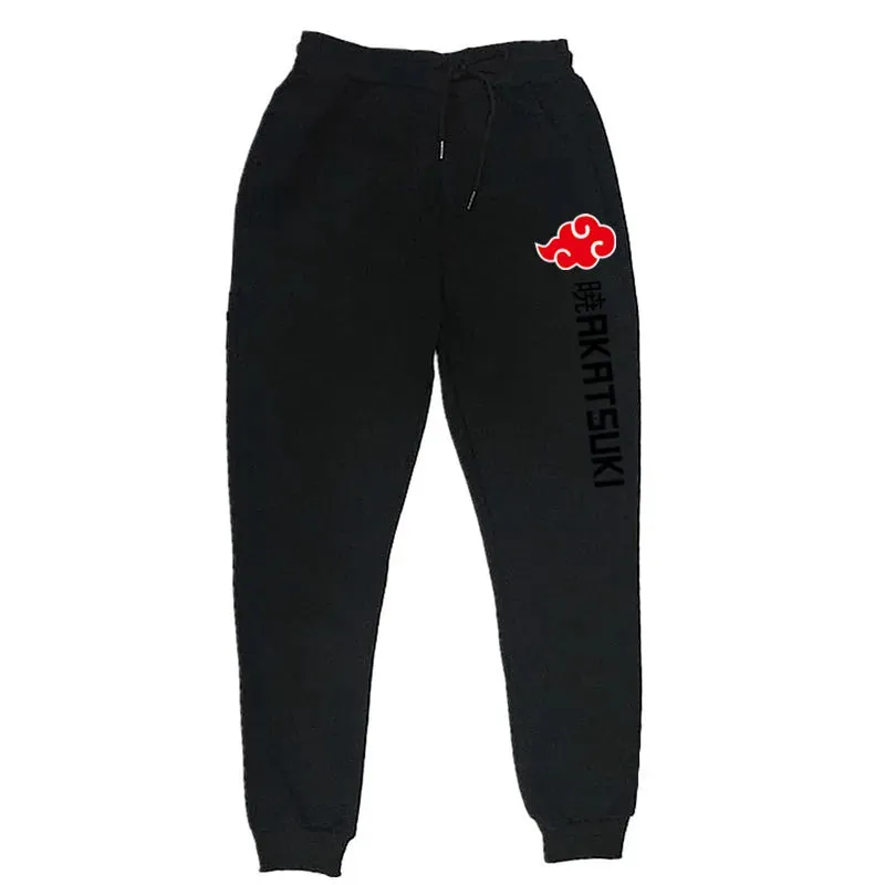 Anime  Pants Akatsuki Fleece Trousers Fashion Printed Men Women Jogging Pants Hip hop Streetwear Comfortable Sweatpants