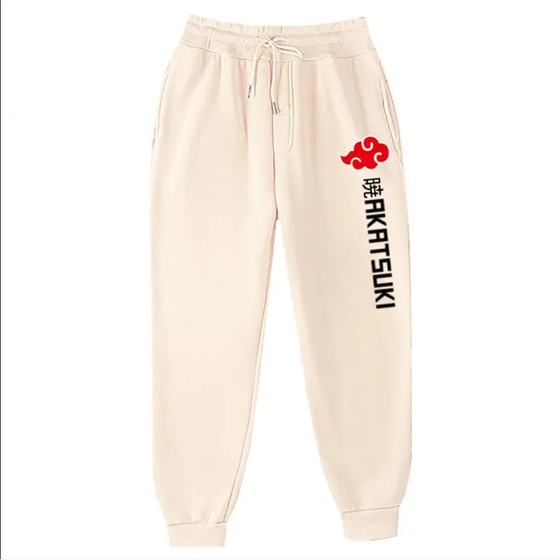 Anime  Pants Akatsuki Fleece Trousers Fashion Printed Men Women Jogging Pants Hip hop Streetwear Comfortable Sweatpants