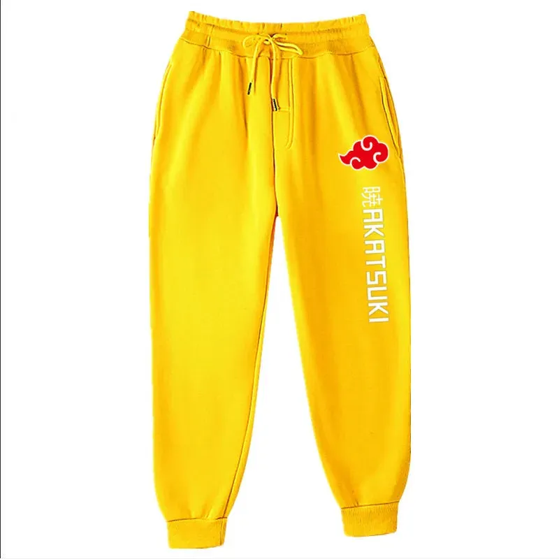 Anime  Pants Akatsuki Fleece Trousers Fashion Printed Men Women Jogging Pants Hip hop Streetwear Comfortable Sweatpants