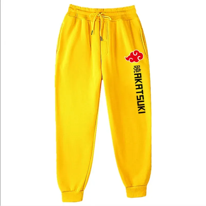 Anime  Pants Akatsuki Fleece Trousers Fashion Printed Men Women Jogging Pants Hip hop Streetwear Comfortable Sweatpants