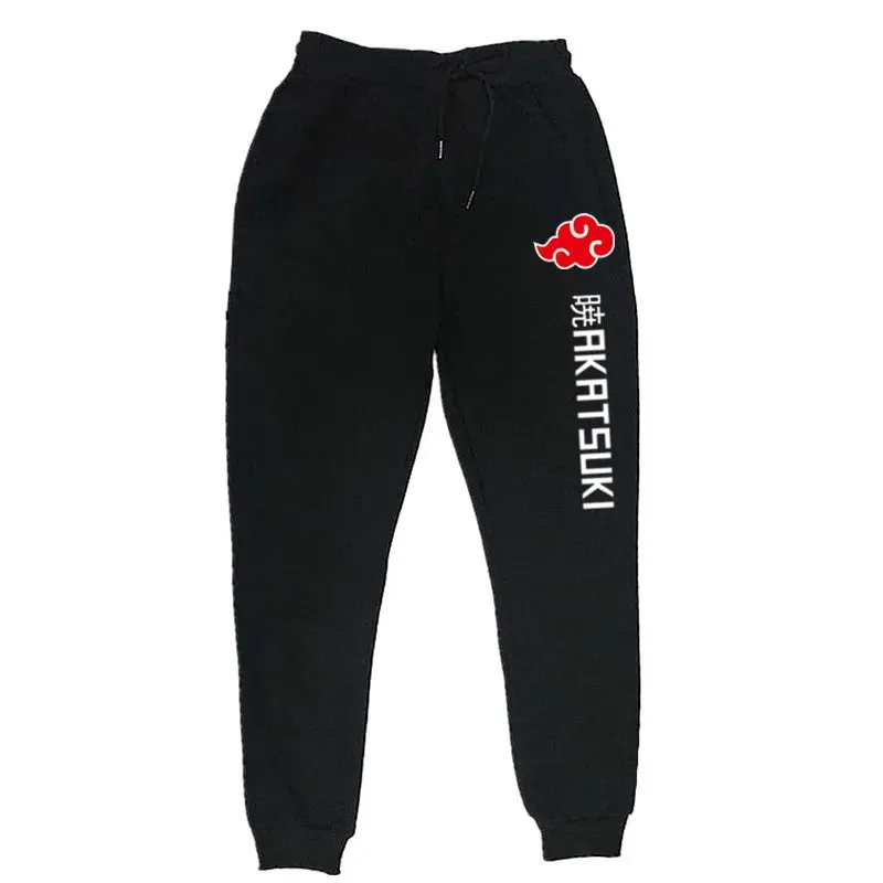 Anime  Pants Akatsuki Fleece Trousers Fashion Printed Men Women Jogging Pants Hip hop Streetwear Comfortable Sweatpants