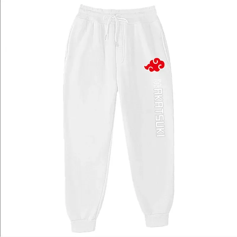 Anime  Pants Akatsuki Fleece Trousers Fashion Printed Men Women Jogging Pants Hip hop Streetwear Comfortable Sweatpants