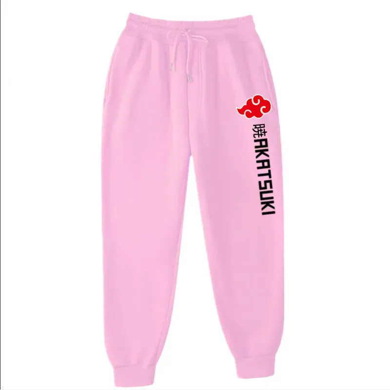 Anime  Pants Akatsuki Fleece Trousers Fashion Printed Men Women Jogging Pants Hip hop Streetwear Comfortable Sweatpants