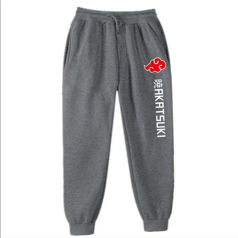 Anime  Pants Akatsuki Fleece Trousers Fashion Printed Men Women Jogging Pants Hip hop Streetwear Comfortable Sweatpants