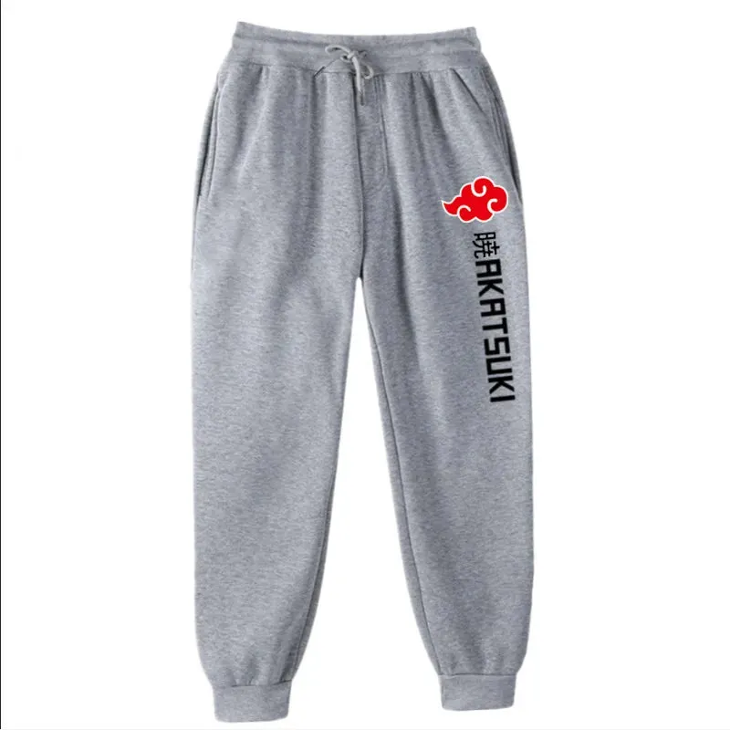 Anime  Pants Akatsuki Fleece Trousers Fashion Printed Men Women Jogging Pants Hip hop Streetwear Comfortable Sweatpants