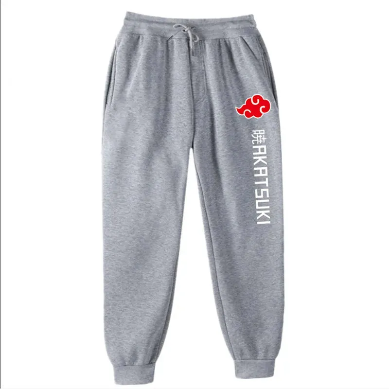 Anime  Pants Akatsuki Fleece Trousers Fashion Printed Men Women Jogging Pants Hip hop Streetwear Comfortable Sweatpants