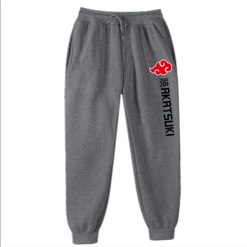 Anime  Pants Akatsuki Fleece Trousers Fashion Printed Men Women Jogging Pants Hip hop Streetwear Comfortable Sweatpants