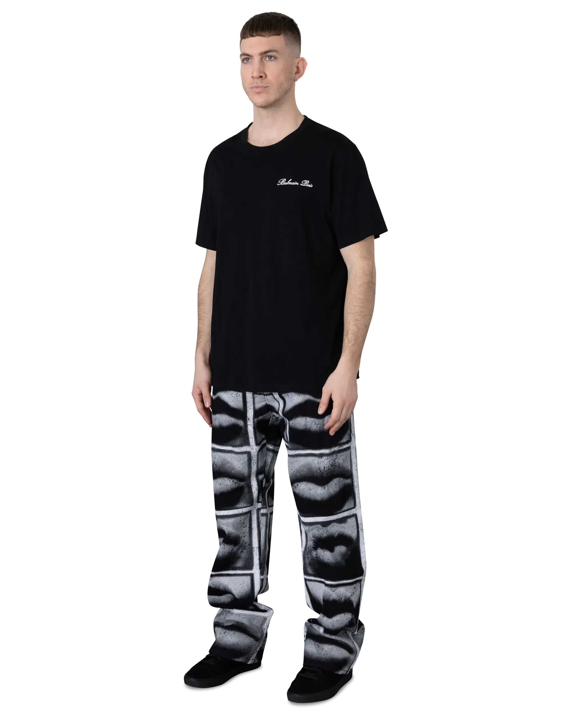 Balmain Signature Embroidered Loose T-Shirt