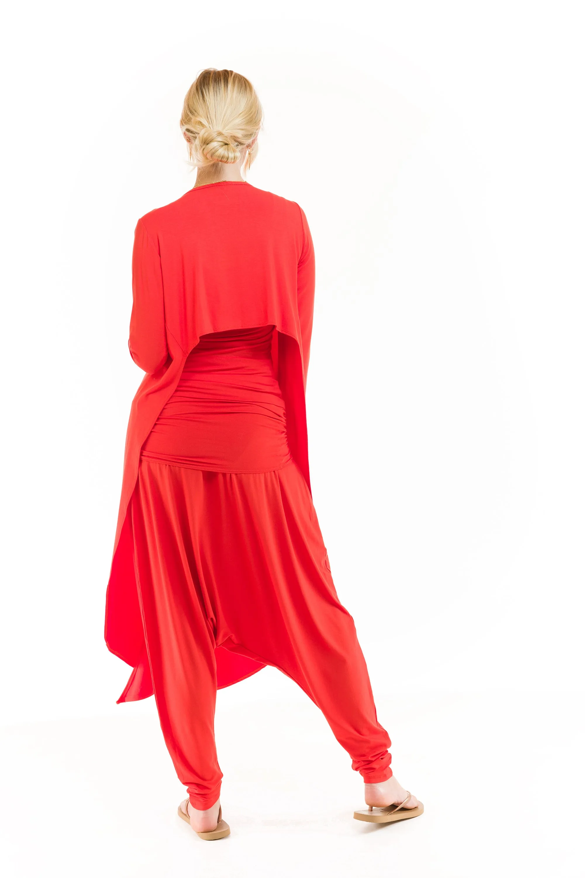 BAMBOO LONG VEST DRESS SPICY ORANGE