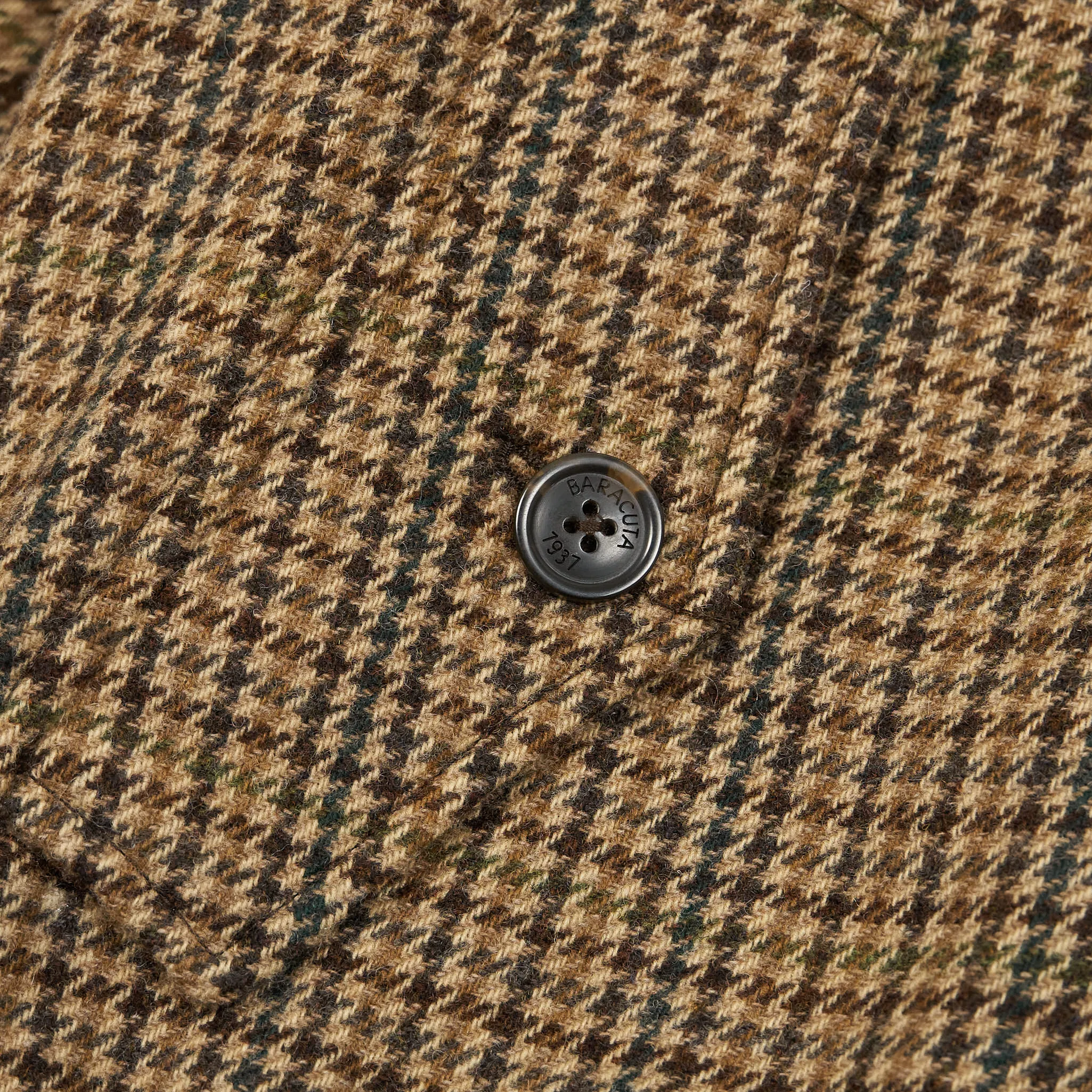 Baracuta G9 Houndstooth Wool Harrington Jacket