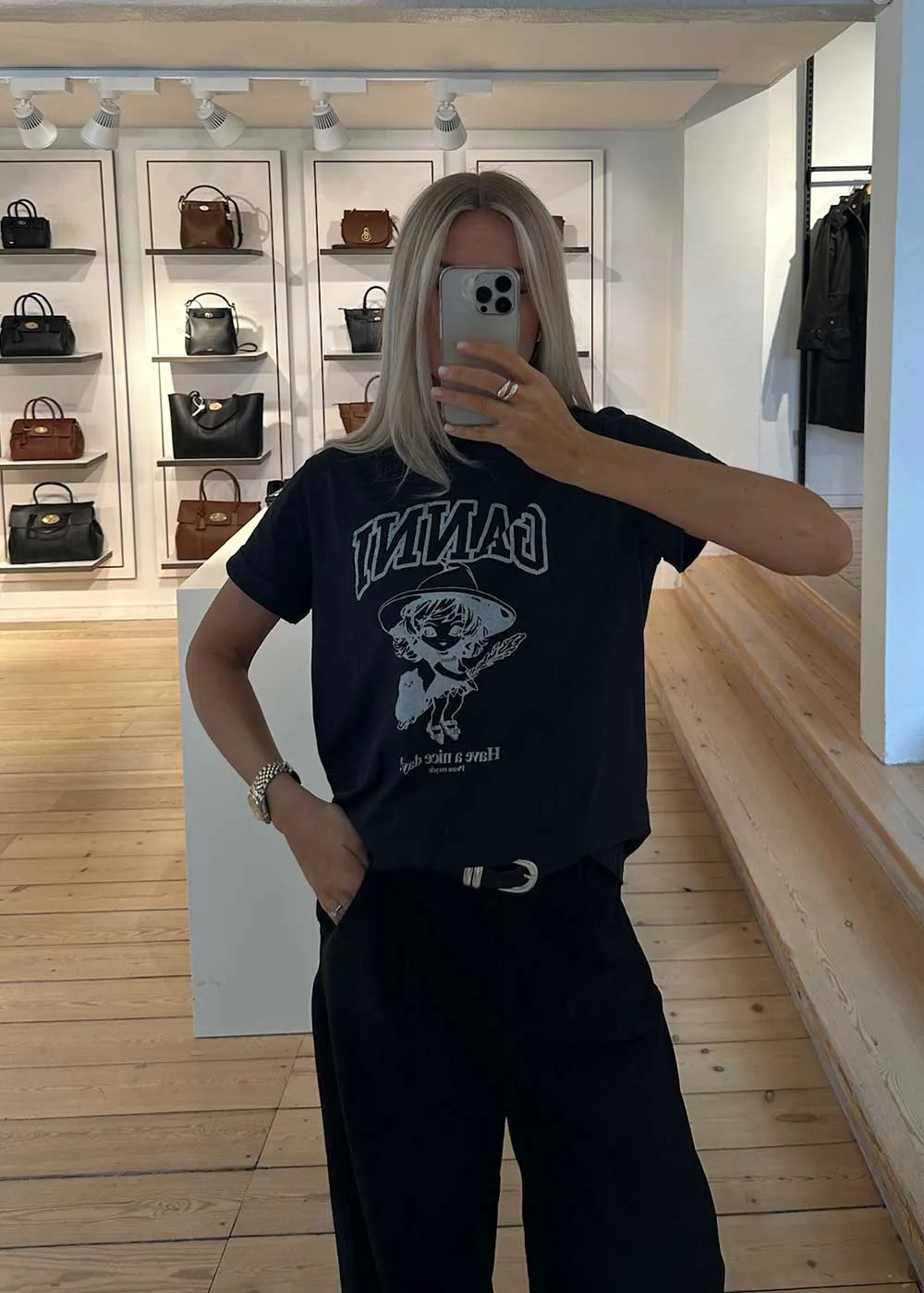 Basic Cotton Witch Relaxed T-shirt - Phantom
