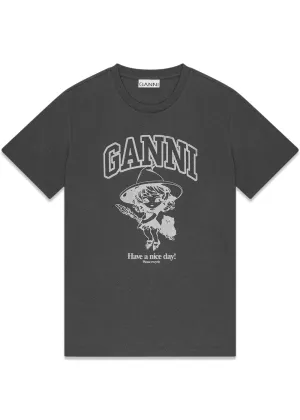 Basic Cotton Witch Relaxed T-shirt - Phantom