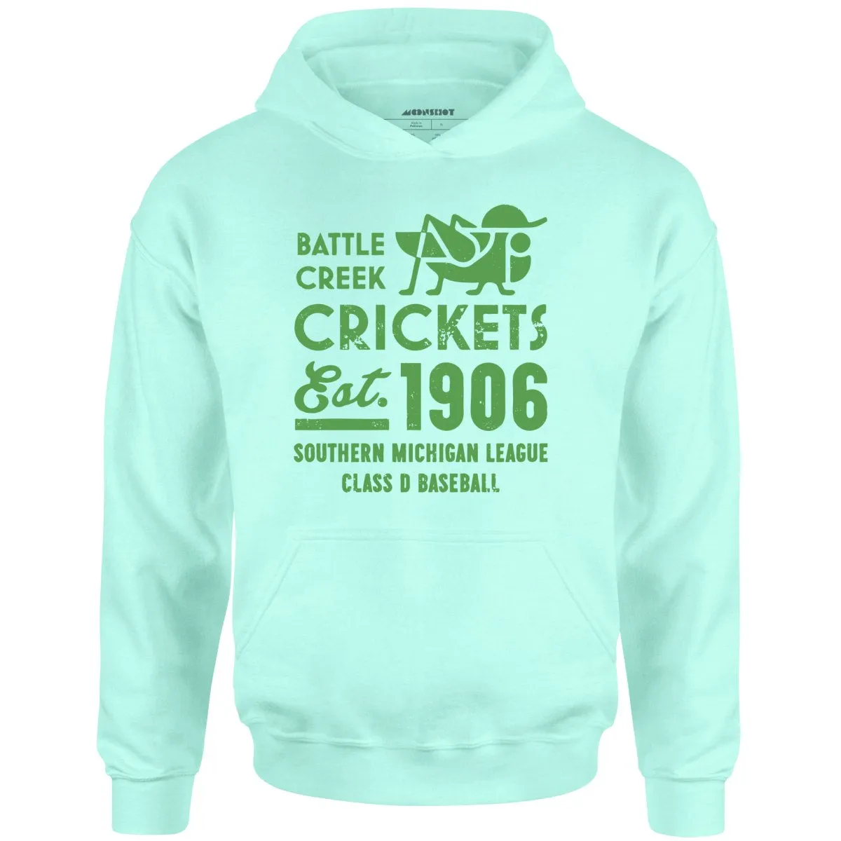 Battle Creek Crickets - Michigan - Vintage Defunct Baseball Teams - Unisex Hoodie