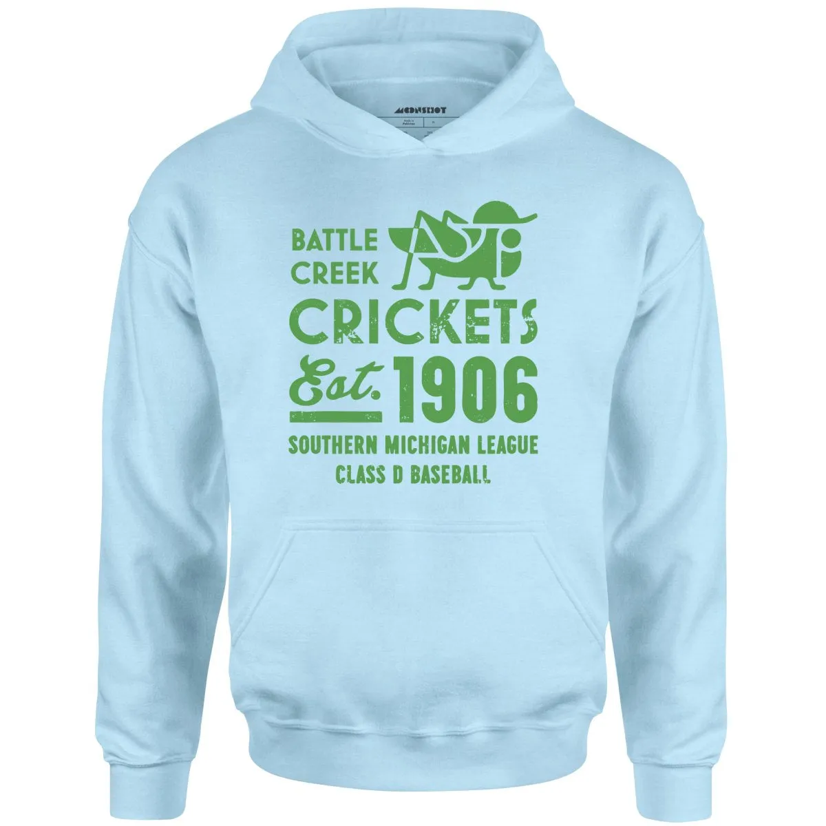 Battle Creek Crickets - Michigan - Vintage Defunct Baseball Teams - Unisex Hoodie