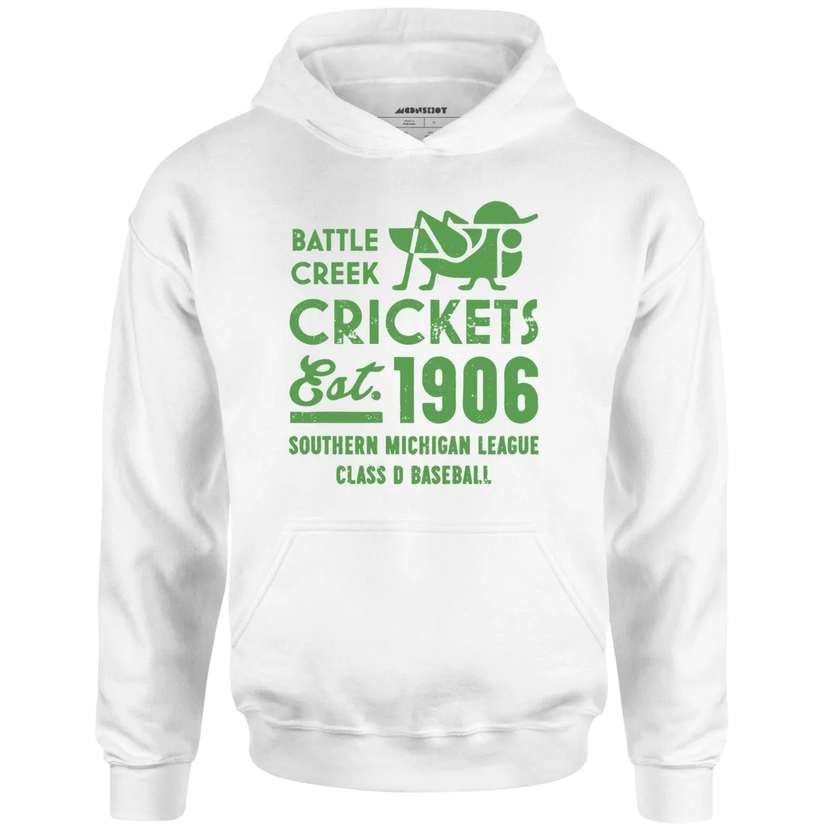 Battle Creek Crickets - Michigan - Vintage Defunct Baseball Teams - Unisex Hoodie