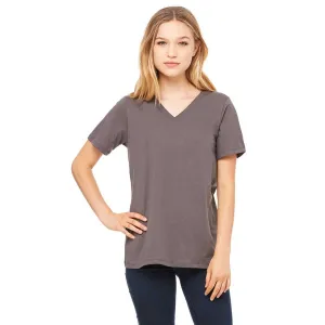 Bella   Canvas Women's Asphalt Relaxed Jersey Short-Sleeve V-Neck T-Shirt