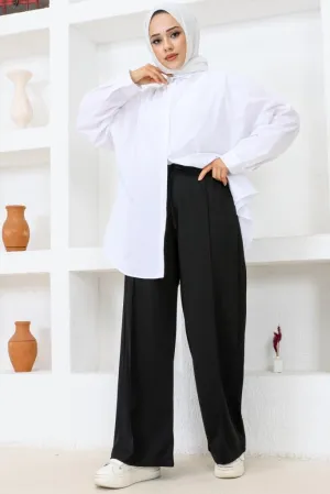 BNG Women  Elastic Waist Comfortable Loose Fit Baggy Pants Black - Clermont