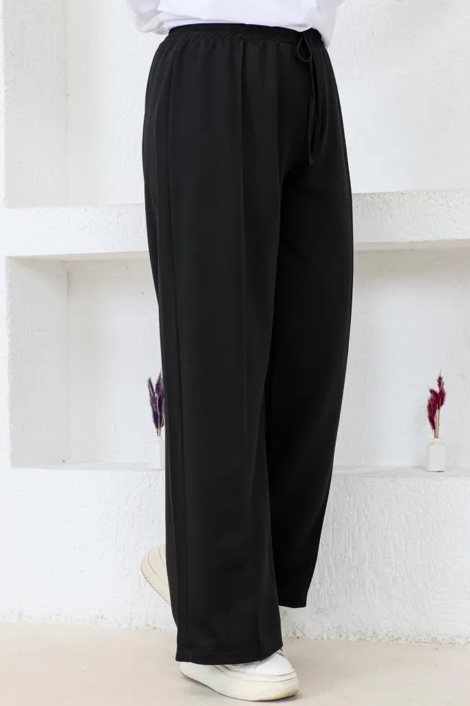 BNG Women  Elastic Waist Comfortable Loose Fit Baggy Pants Black - Clermont