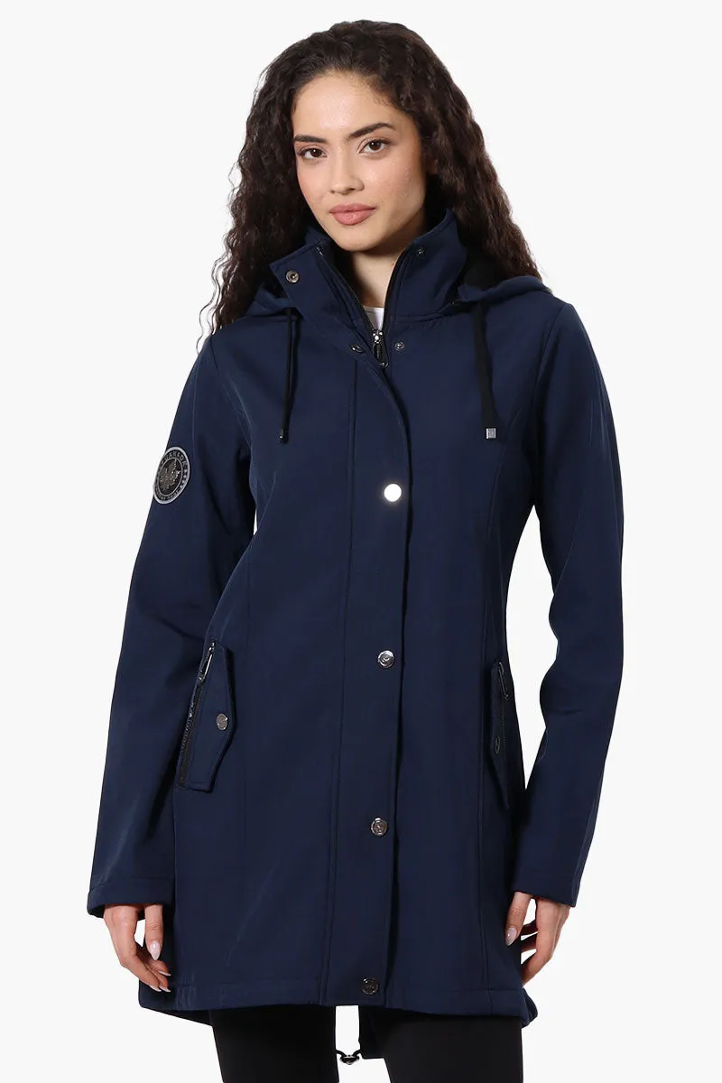 Canada Weather Gear Hooded Soft Shell Lightweight Jacket - Navy