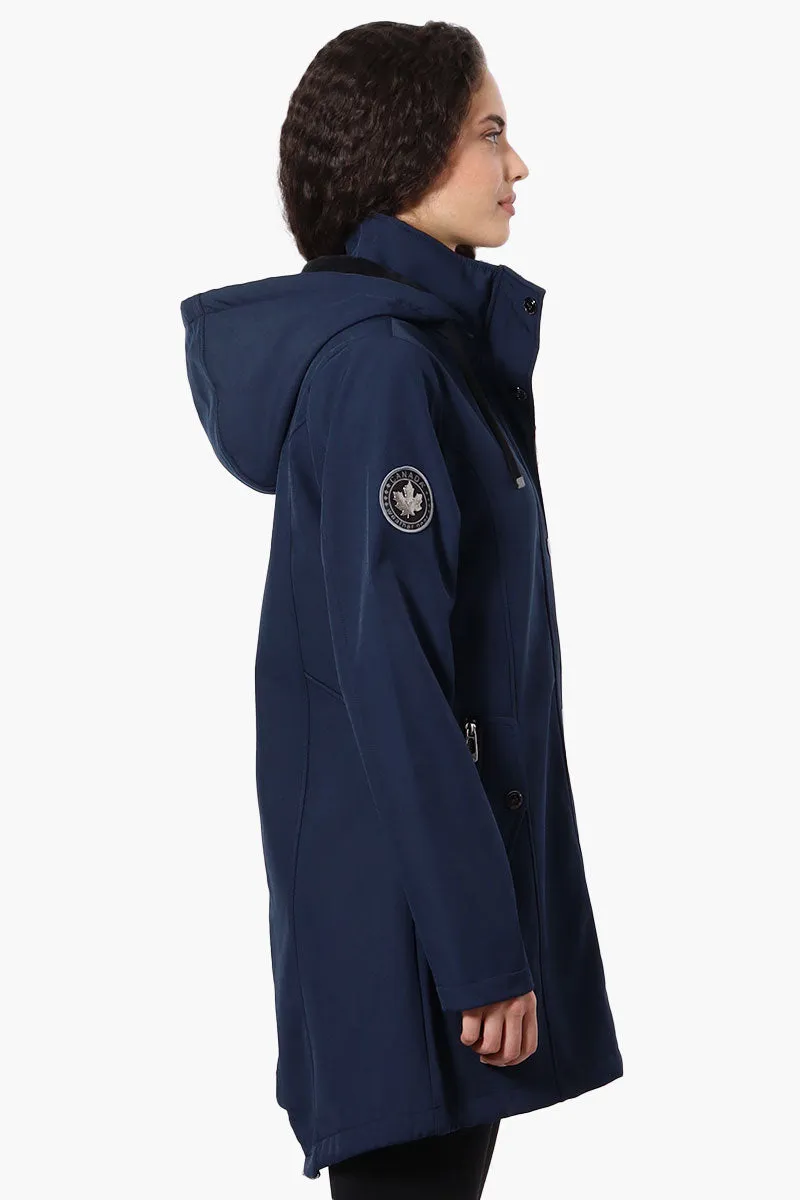 Canada Weather Gear Hooded Soft Shell Lightweight Jacket - Navy