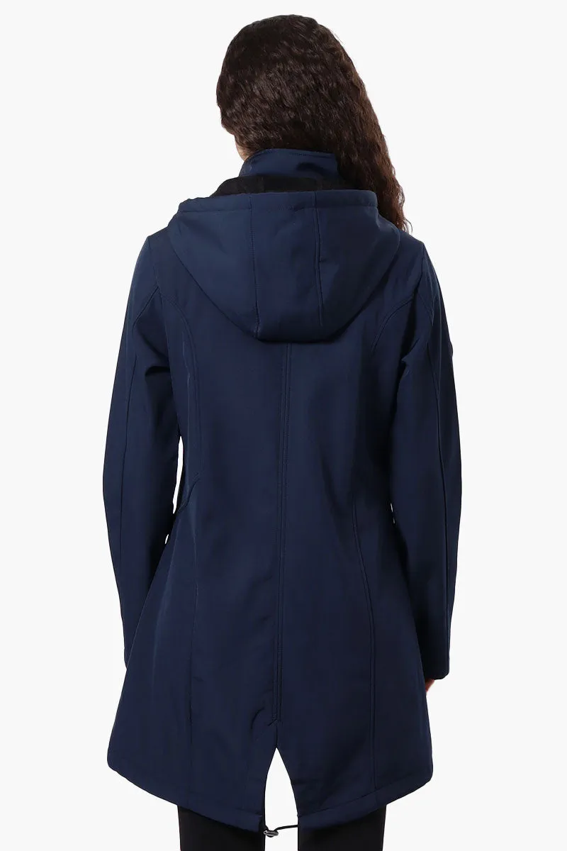 Canada Weather Gear Hooded Soft Shell Lightweight Jacket - Navy