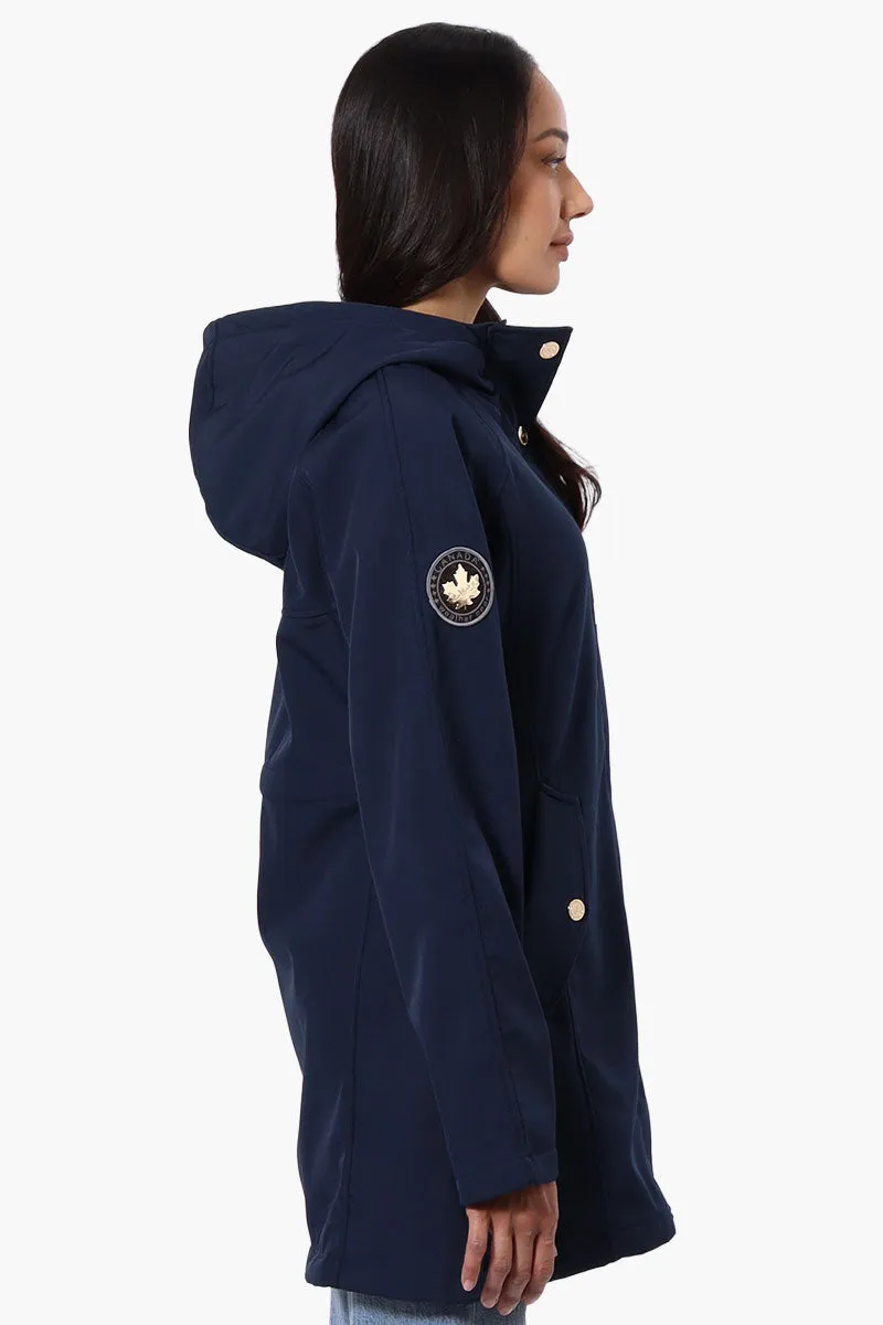 Canada Weather Gear Soft Shell Hooded Lightweight Jacket - Navy