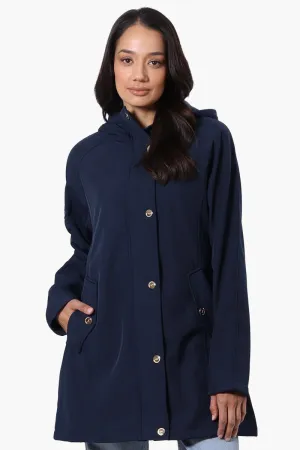 Canada Weather Gear Soft Shell Hooded Lightweight Jacket - Navy