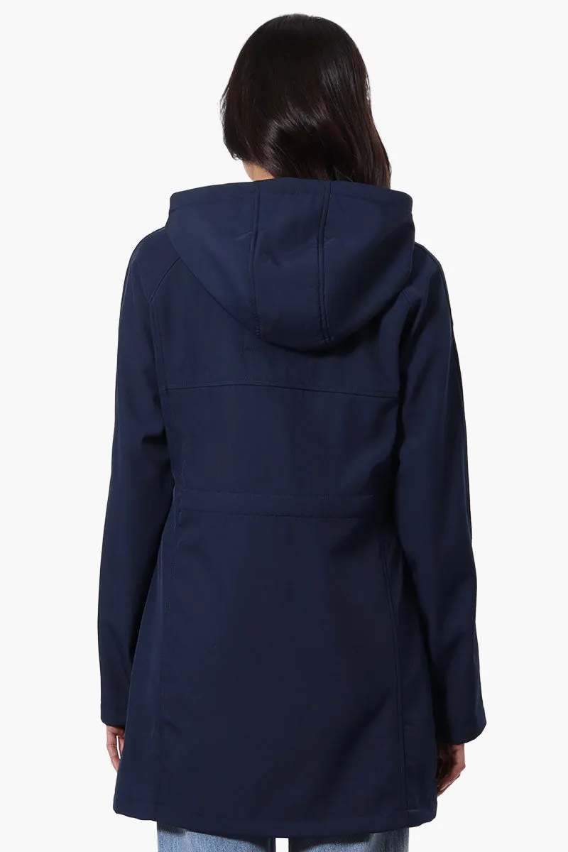 Canada Weather Gear Soft Shell Hooded Lightweight Jacket - Navy