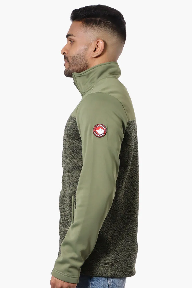 Canada Weather Gear Zip Up Fleece Lightweight Jacket - Olive