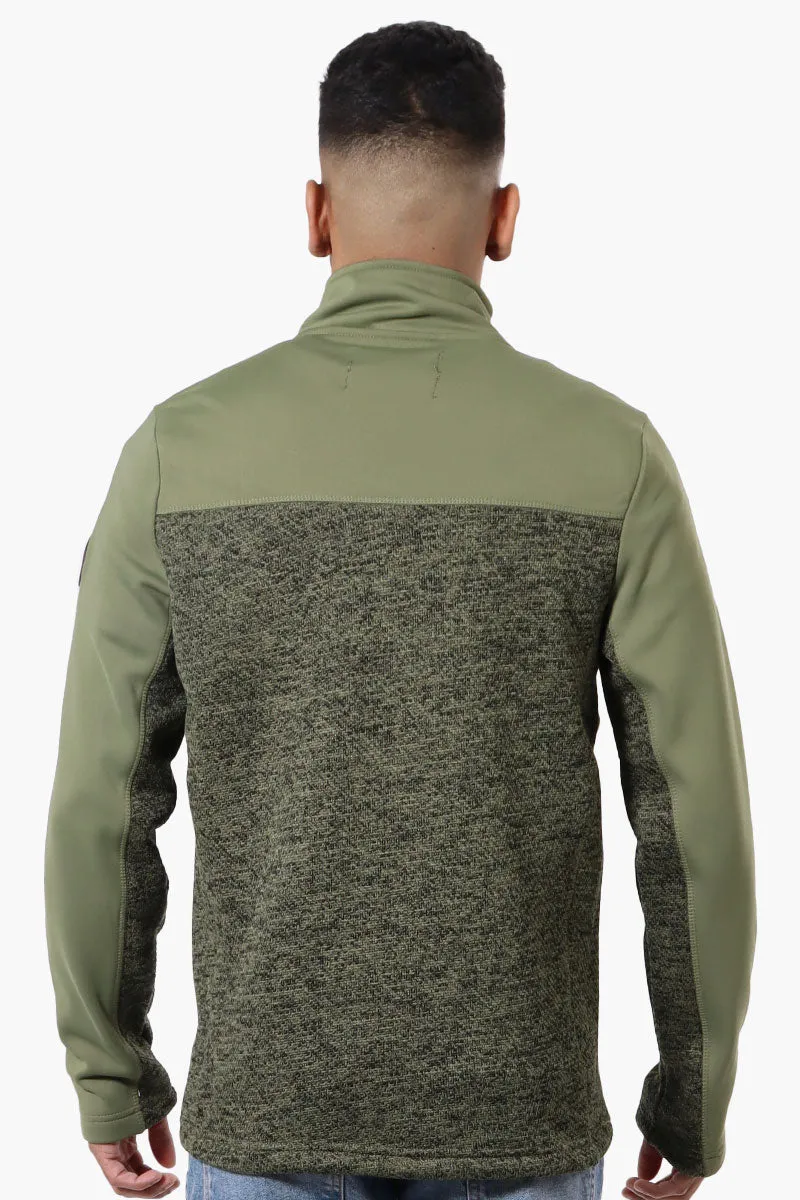 Canada Weather Gear Zip Up Fleece Lightweight Jacket - Olive