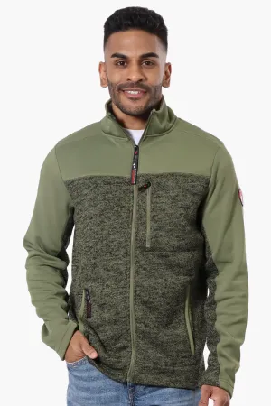 Canada Weather Gear Zip Up Fleece Lightweight Jacket - Olive