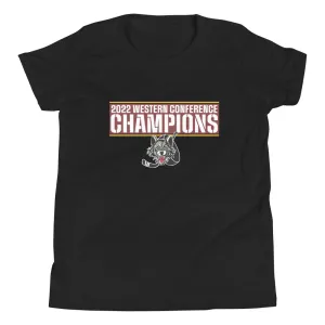 Chicago Wolves 2022 Western Conference Champions Youth Short Sleeve T-Shirt