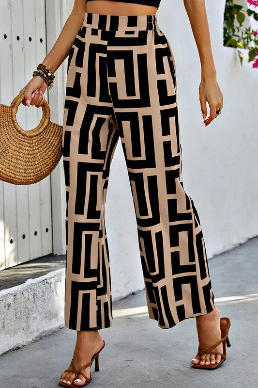 City Chic Wide Leg Pants - Beige