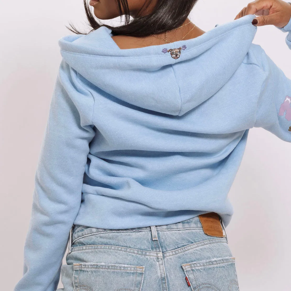 Cloud Haven Big Heart Signature Hoodie Blue