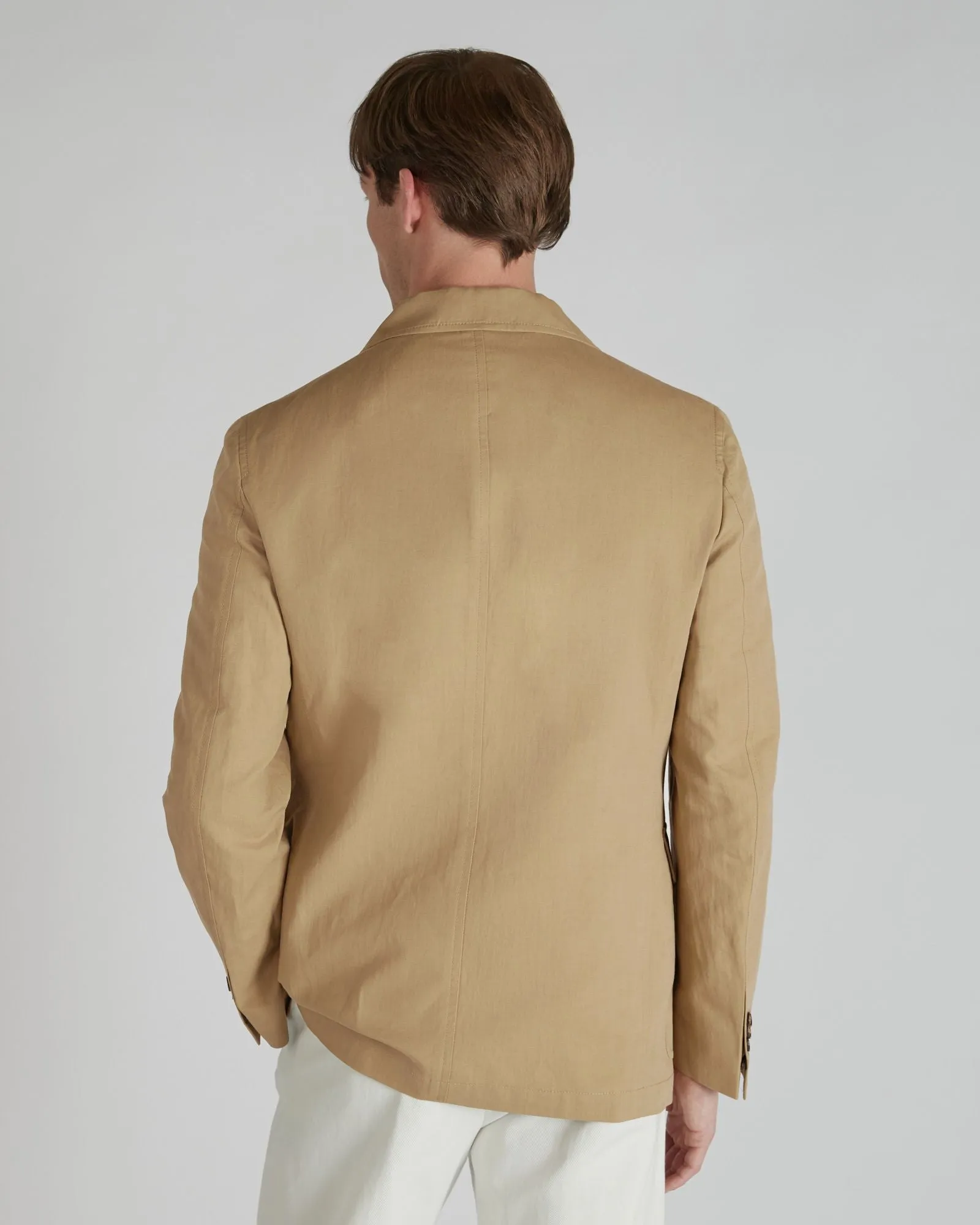 Cotton and linen canvas sports jacket