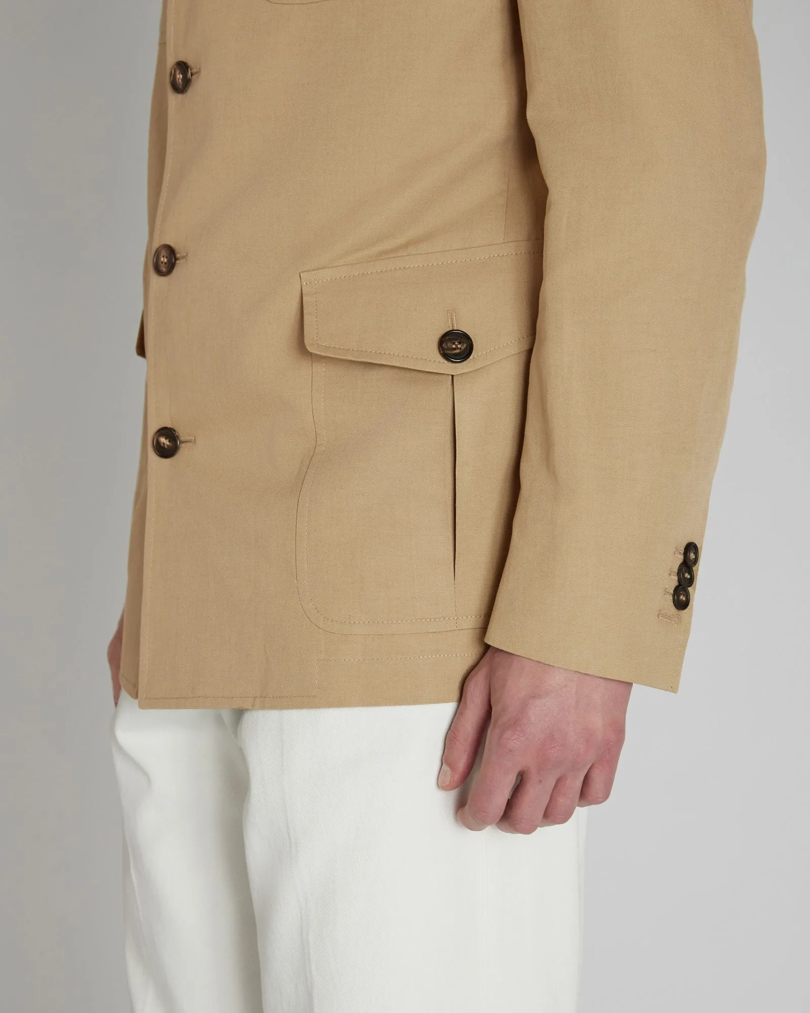 Cotton and linen canvas sports jacket