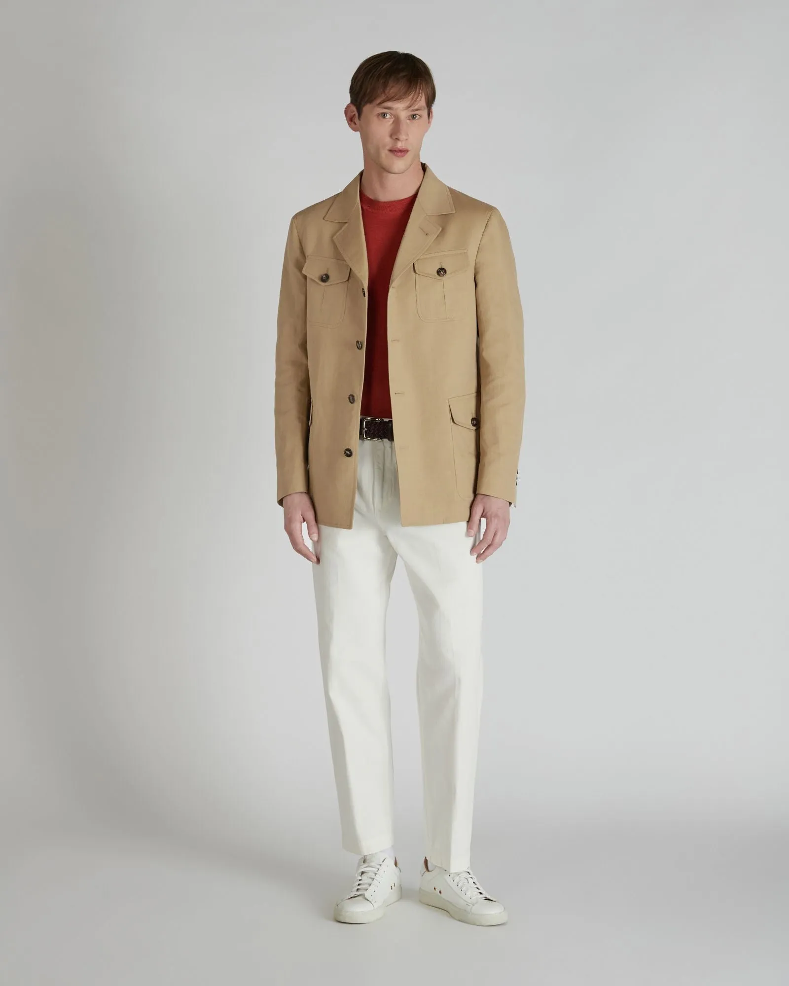 Cotton and linen canvas sports jacket