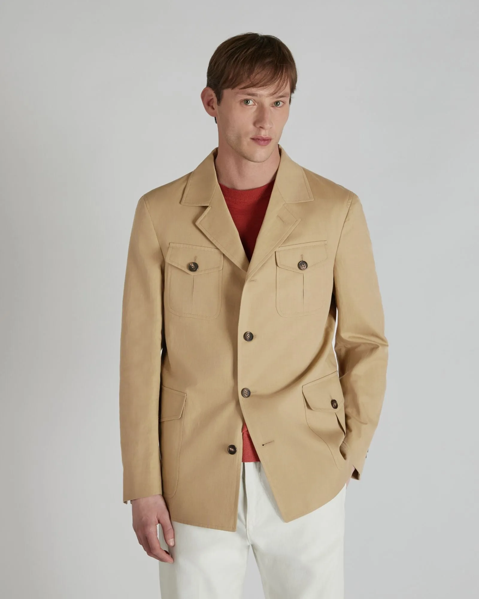 Cotton and linen canvas sports jacket