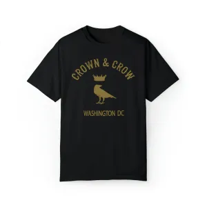 Crown & Crow Gold Logo Unisex Garment-Dyed T-shirt