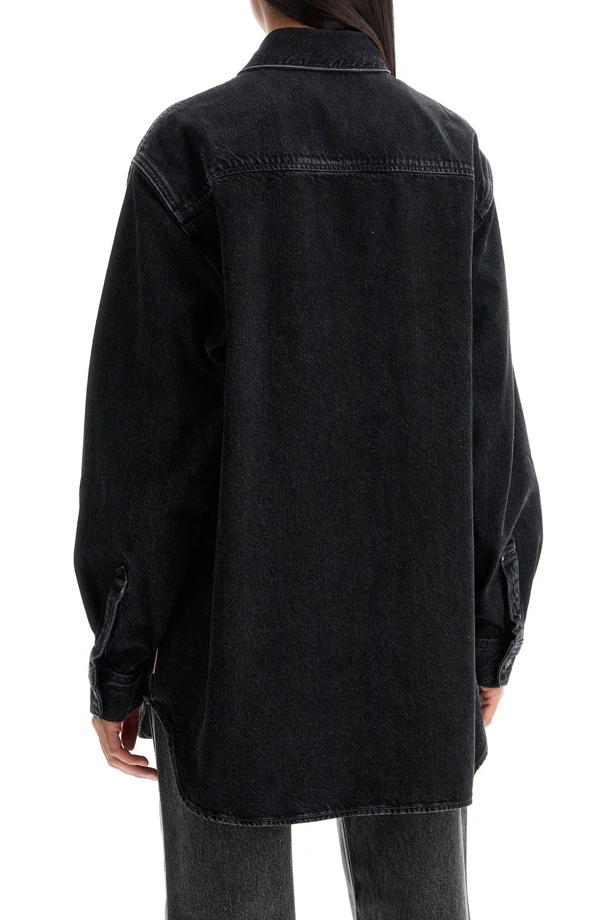 denim overshirt CB0082 BLACK