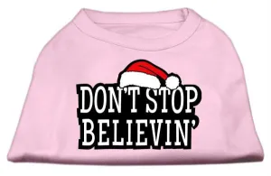 Don't Stop Believin' Screenprint Shirts Light Pink XL (16)