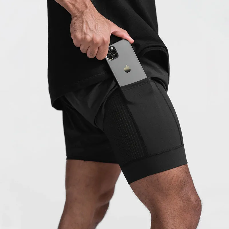 Double Layer Gym Quick Dry Shorts