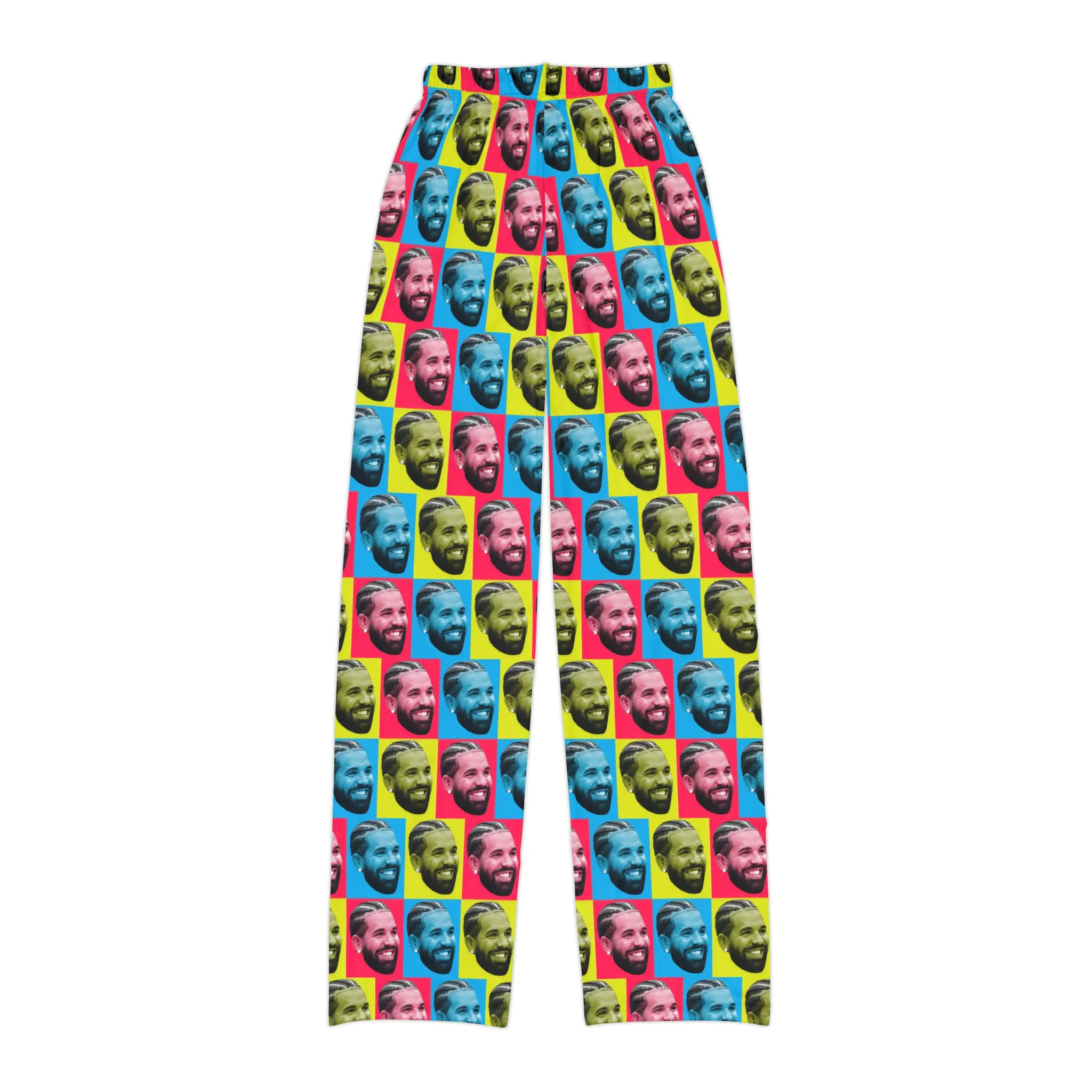 Drake Colored Checker Faces Kids Pajama Pants