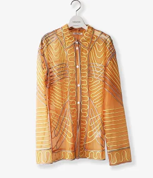 FUMIKA_UCHIDA/SOUTACHE BLOUSE(ORANGE/size34)