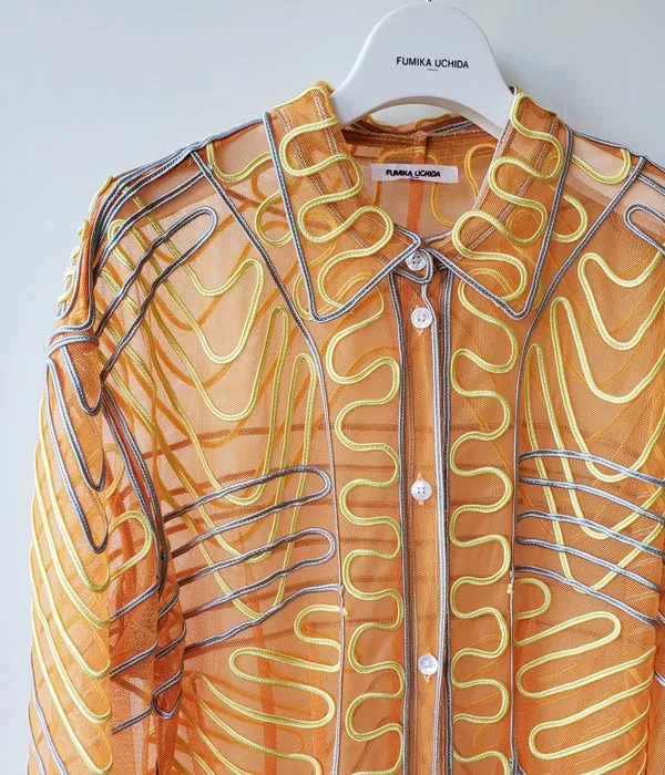 FUMIKA_UCHIDA/SOUTACHE BLOUSE(ORANGE/size34)