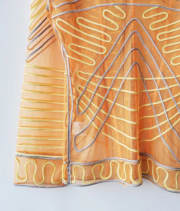 FUMIKA_UCHIDA/SOUTACHE BLOUSE(ORANGE/size34)