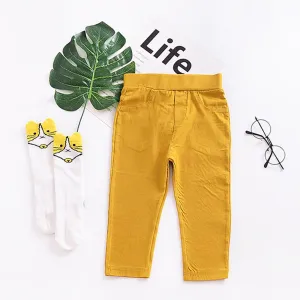 Girls Solid Color Easy Matching Pants Bulk Childrens Clothes
