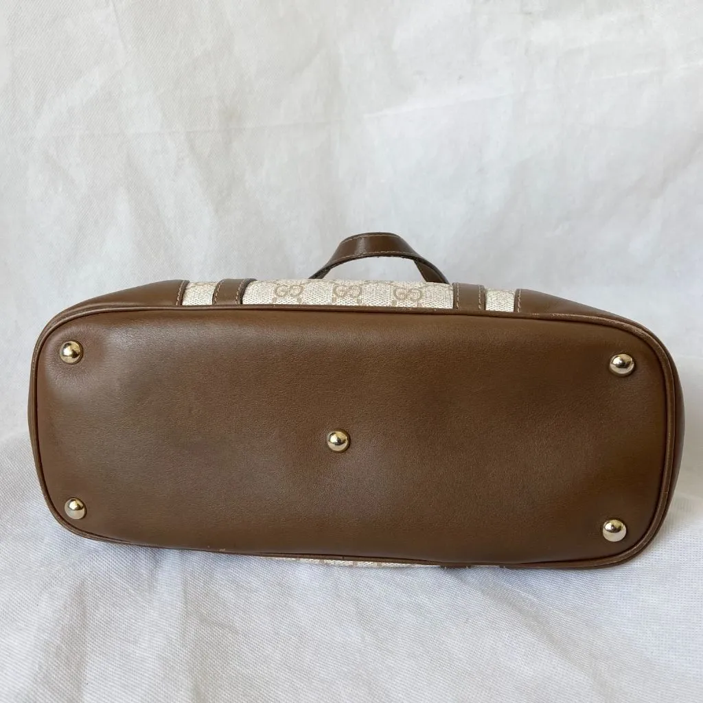 Gucci top handle bag GG coated canvas